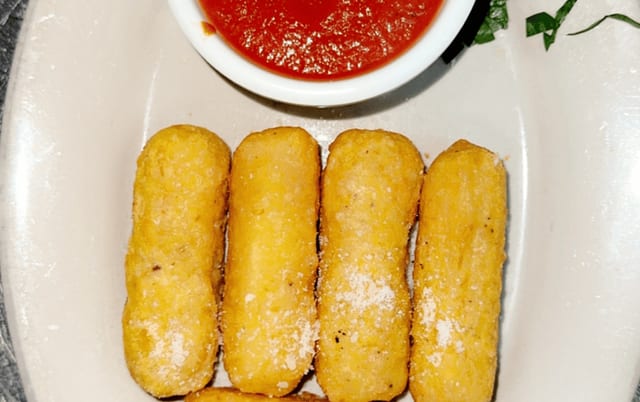 Fried Mozzarella Cheese.
