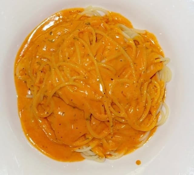 Spaghetti with Pink Sauce.