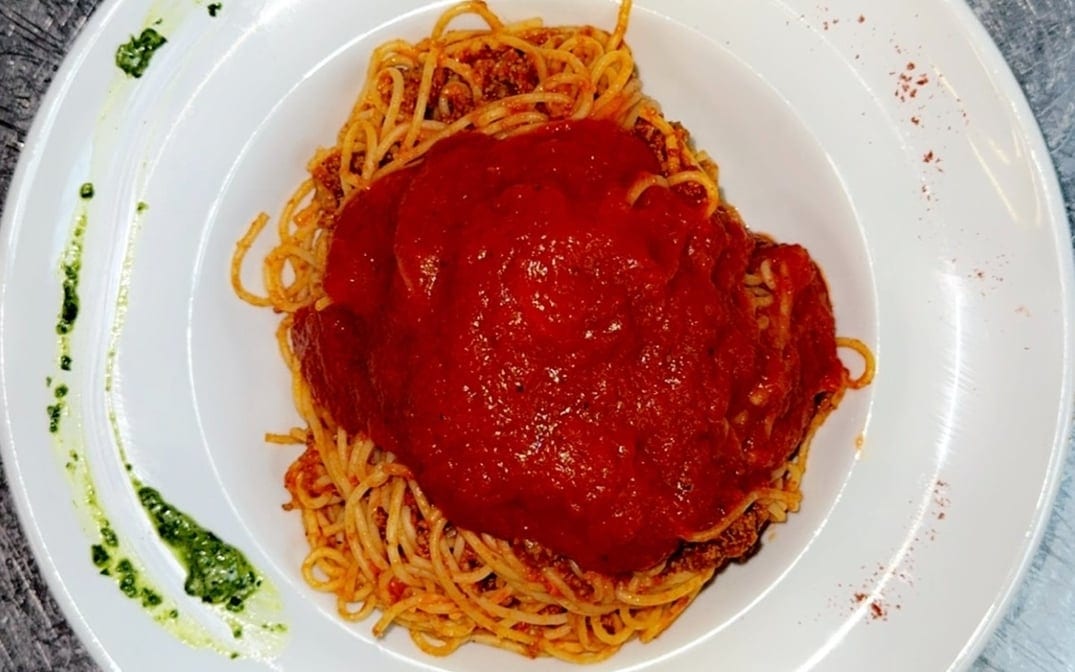 Kids' Spaghetti with Meat Sauce.