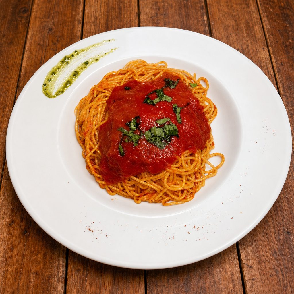 Spaghetti with Marinara Sauce.