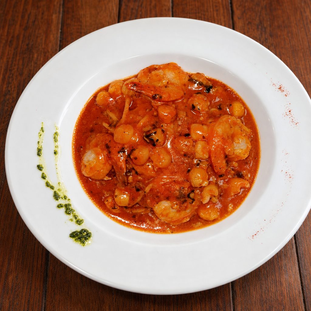 Shrimp & Scallops Diavolo.