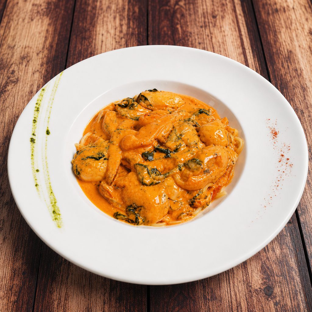 Shrimp Florentine.