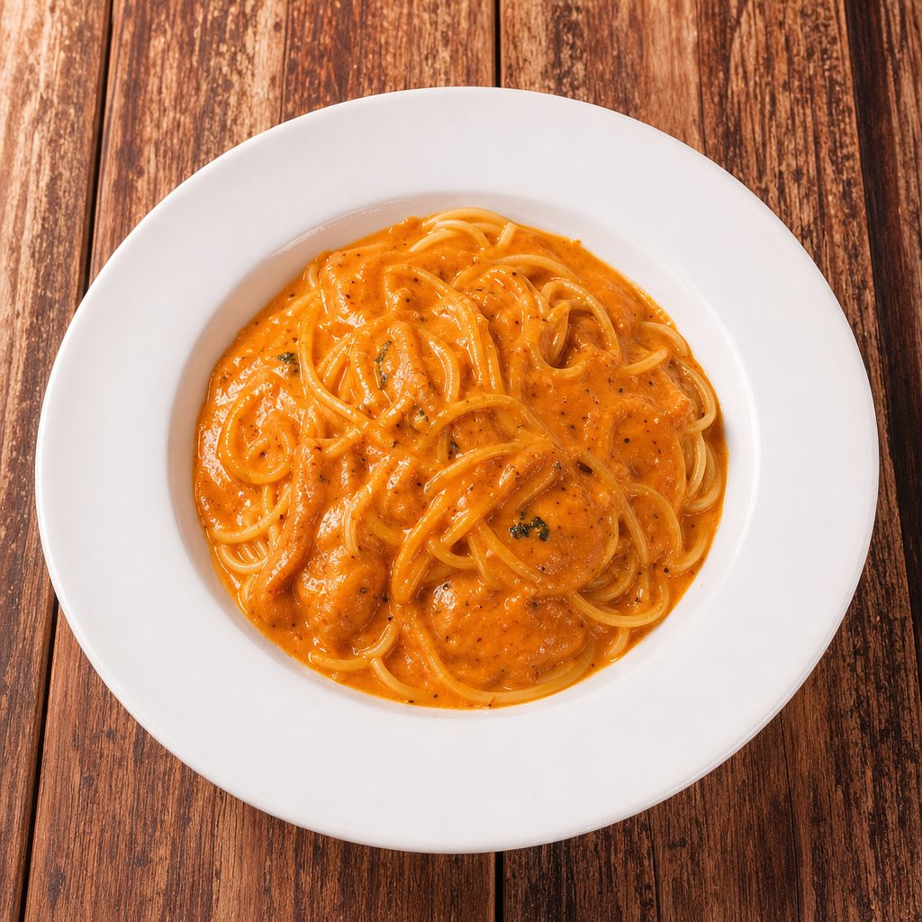 Spaghetti with Pink Sauce.