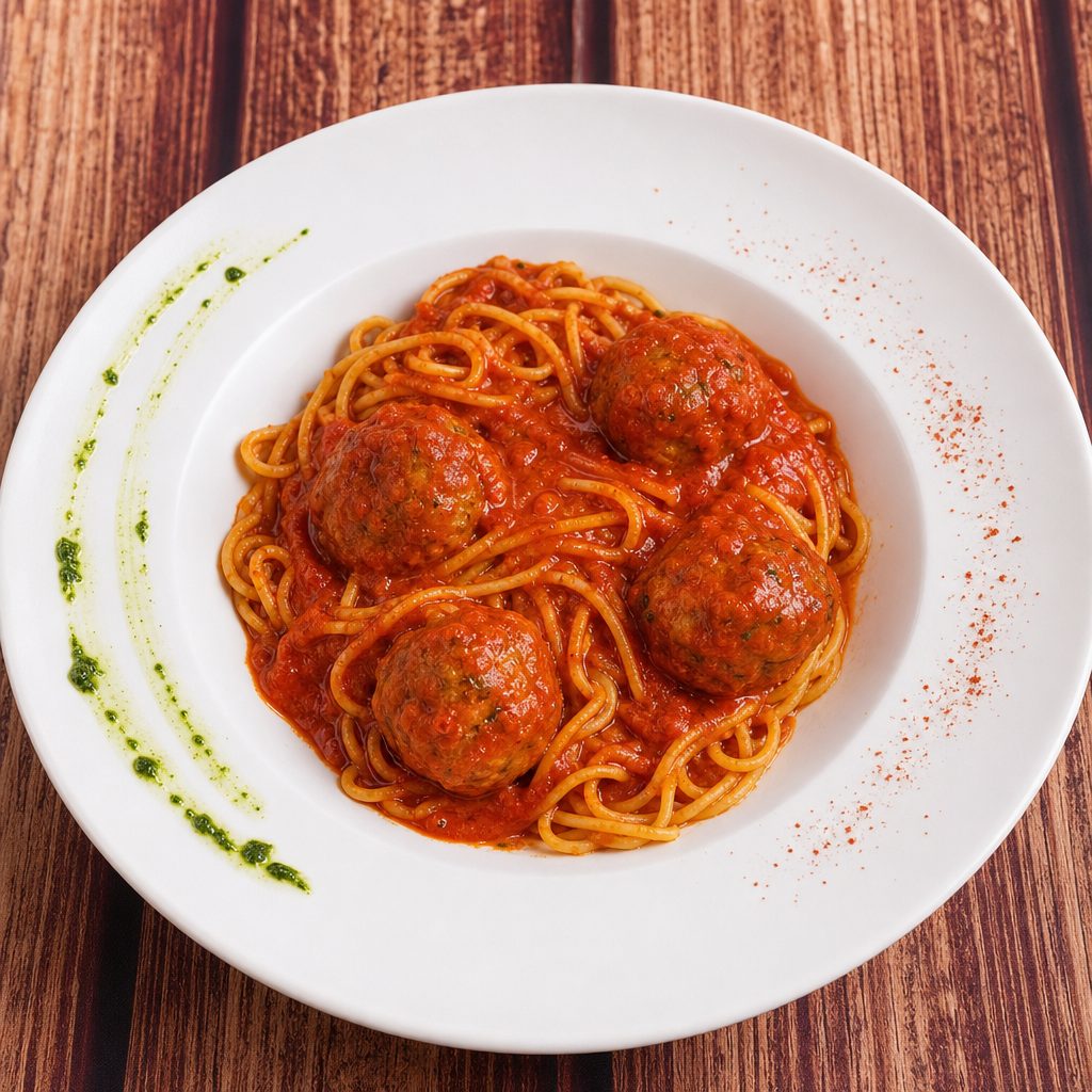 Kids' Spaghetti with Meatballs.