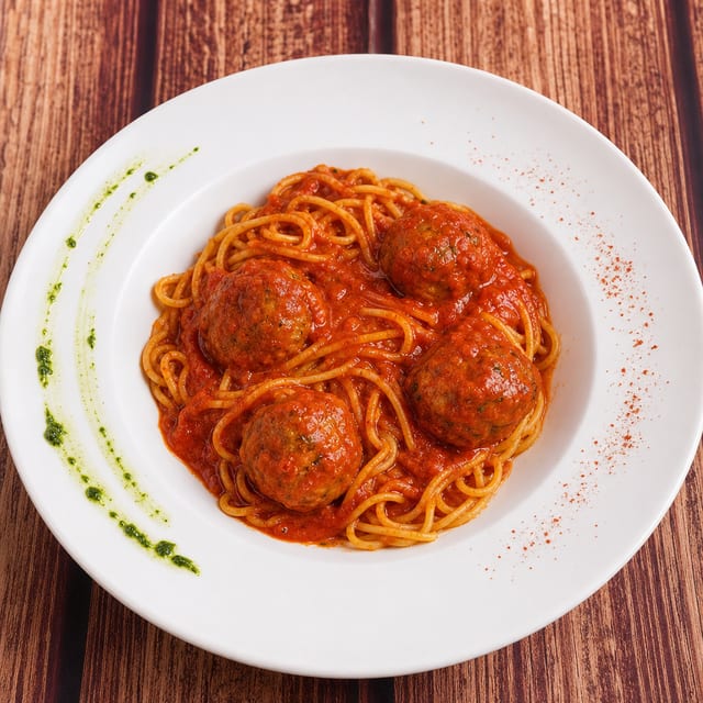 Kids' Spaghetti with Meatballs.