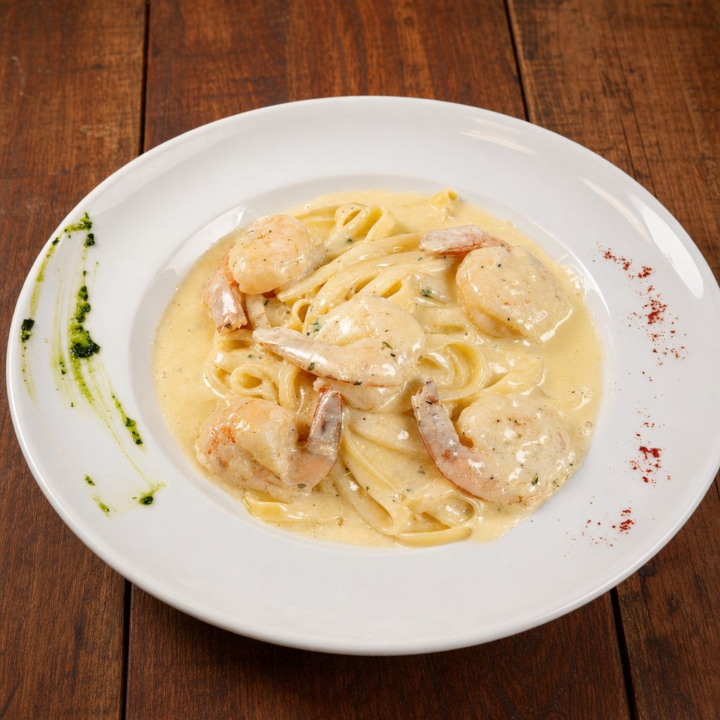 Shrimp Alfredo.